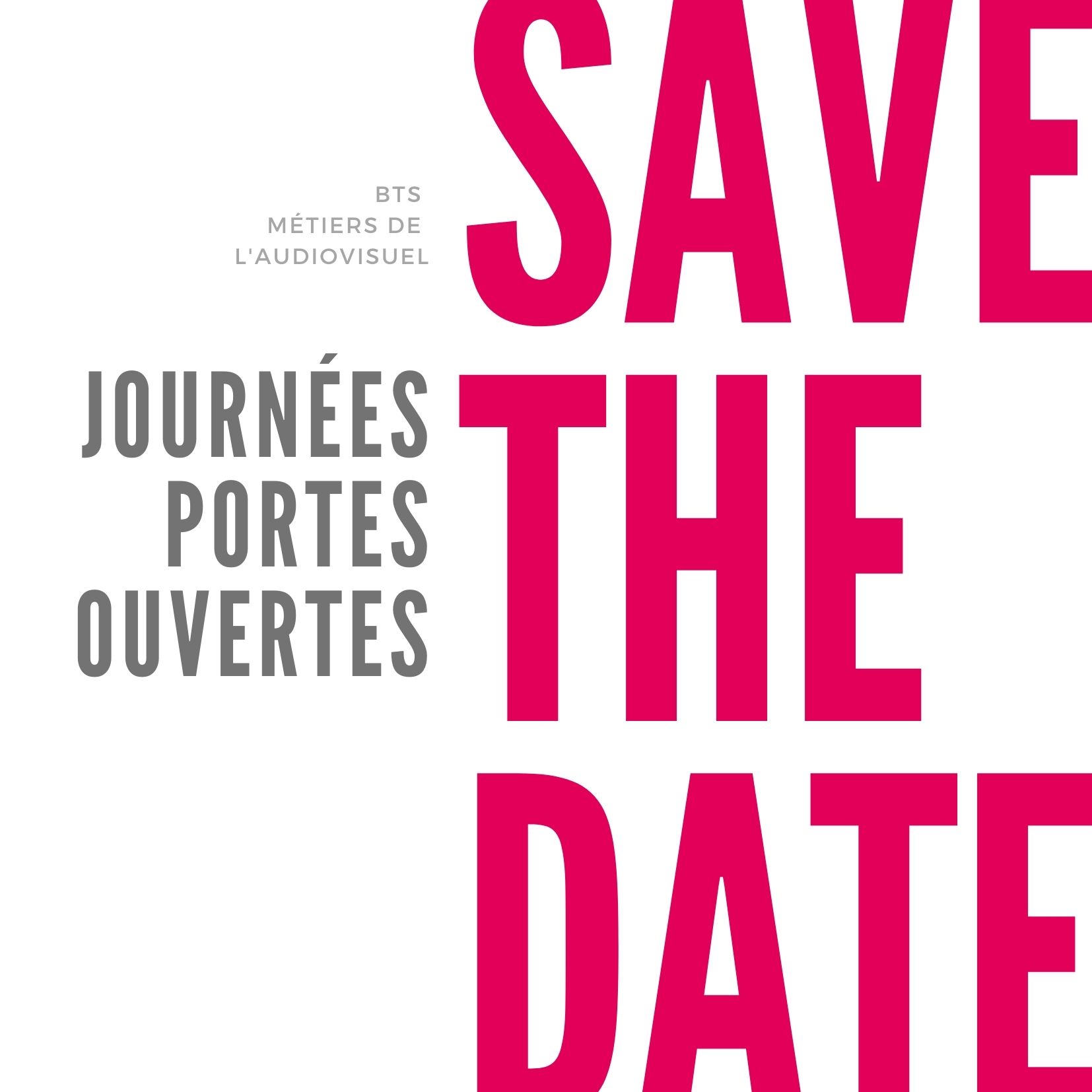 Journée Portes Ouvertes - Save the date